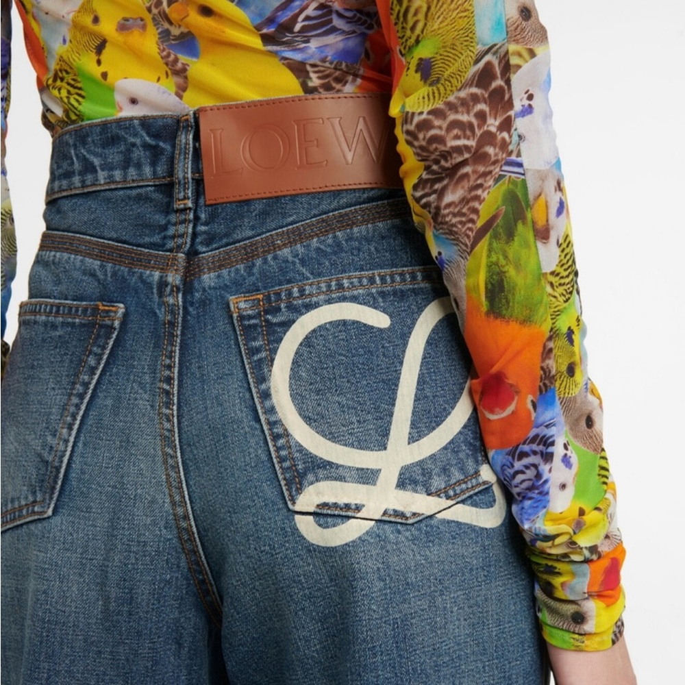 Loewe Blue High-Rise Flare Jeans